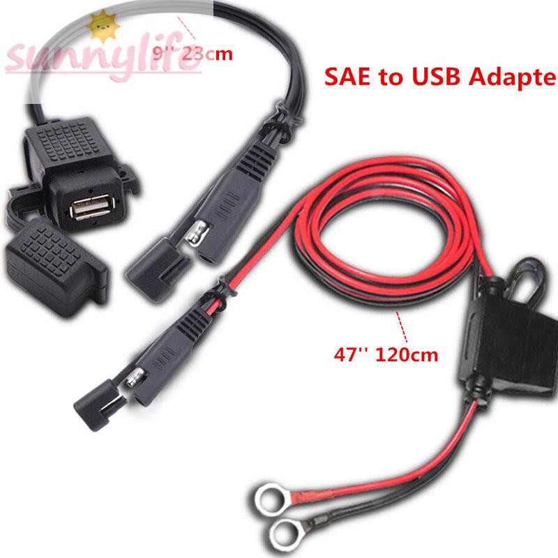 Bộ Sạc Chuyển Đổi 12v Sae Sang Usb Cho Điện Thoại Gps 0.24 Inch / 0.6 cm 5v / 2.1a