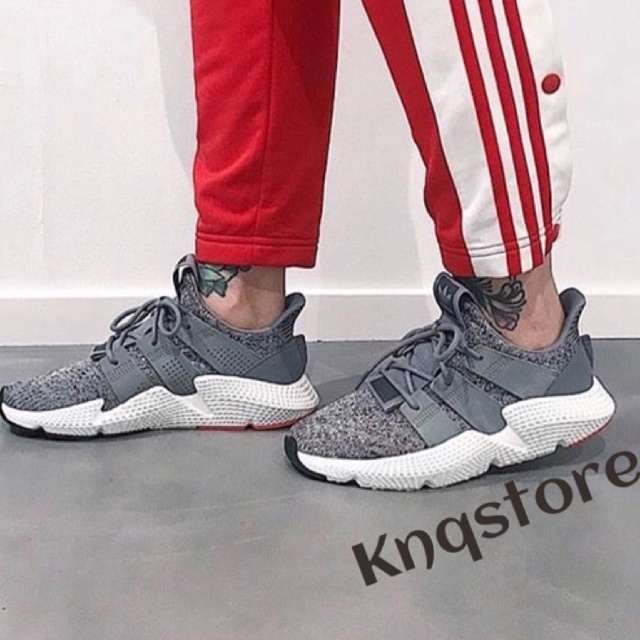 Giày thể thao sneaker Prophere xám cam đế trắng siêu nhẹ | BigBuy360 - bigbuy360.vn