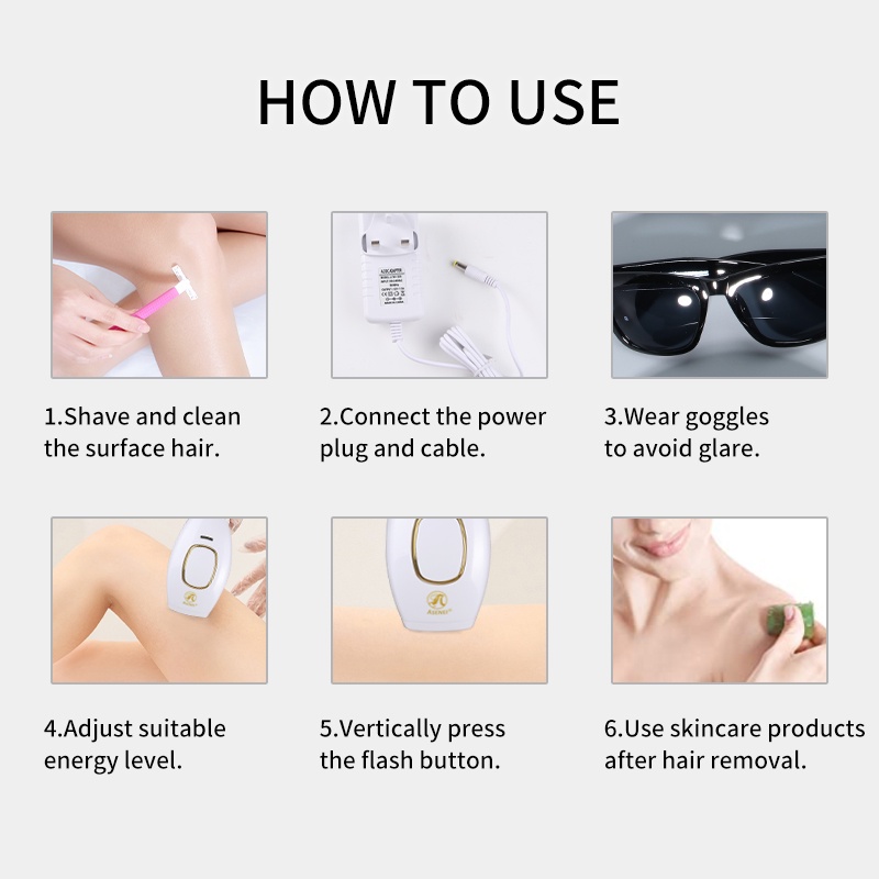 Asenei 999999 Máy Triệt Lông IPL Laser Không Đau Chất Lượng Cao