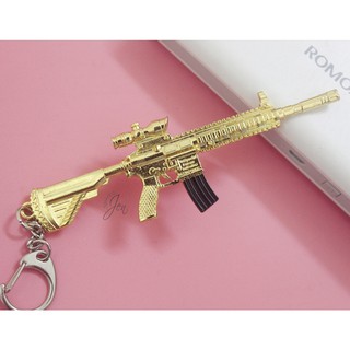 Móc khóa Súng PUBG mạ vàng