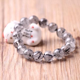 Vòng Tay Chuỗi Hạt Pha Lê Đen Tự Nhiên