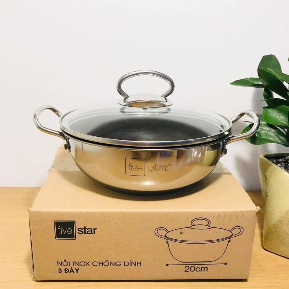 Nồi/Chảo chống dính 2 quai FIVESTAR. Chiếc nồi chảo quốc dân