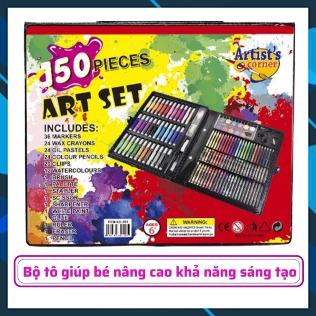 Màu 150 chi tiết kèm 8 cuốn tập tô vẽ cho bé bộ hộp bút đựng chì sáp đồ chơi thông minh sáng tạo cho trẻ em