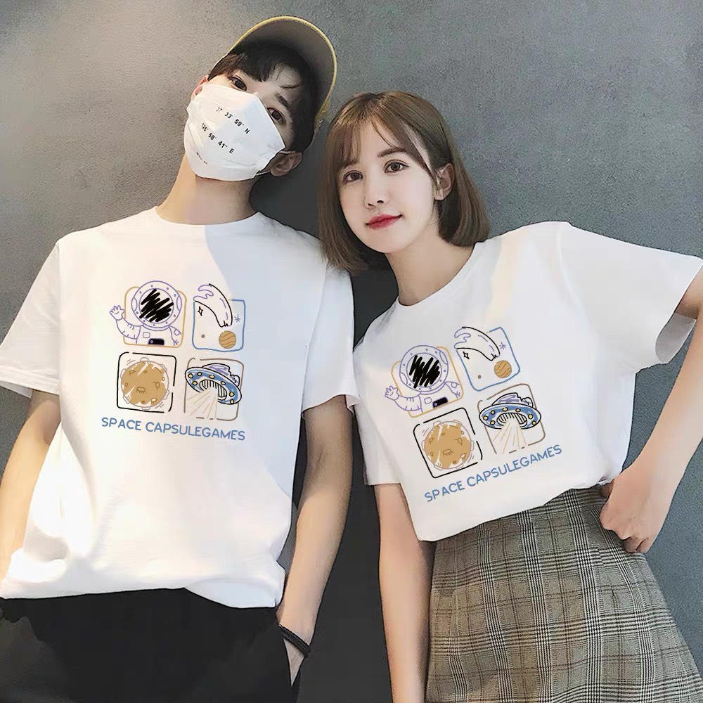 Áo Nasa, áo phông đôi nam nữ, áo thun nam nữ Form rộng tay lỡ, chất cotton su, không nhăn, thoáng mát, in hình 5D | BigBuy360 - bigbuy360.vn