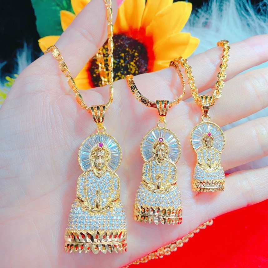 Dây Chuyền Mặt Phật Bà Nhiều Kích Cỡ Mang Nhiều May Mắn Phước Lành - Thời Trang Dây Chuyền - Trang Sức Nữ Đẹp