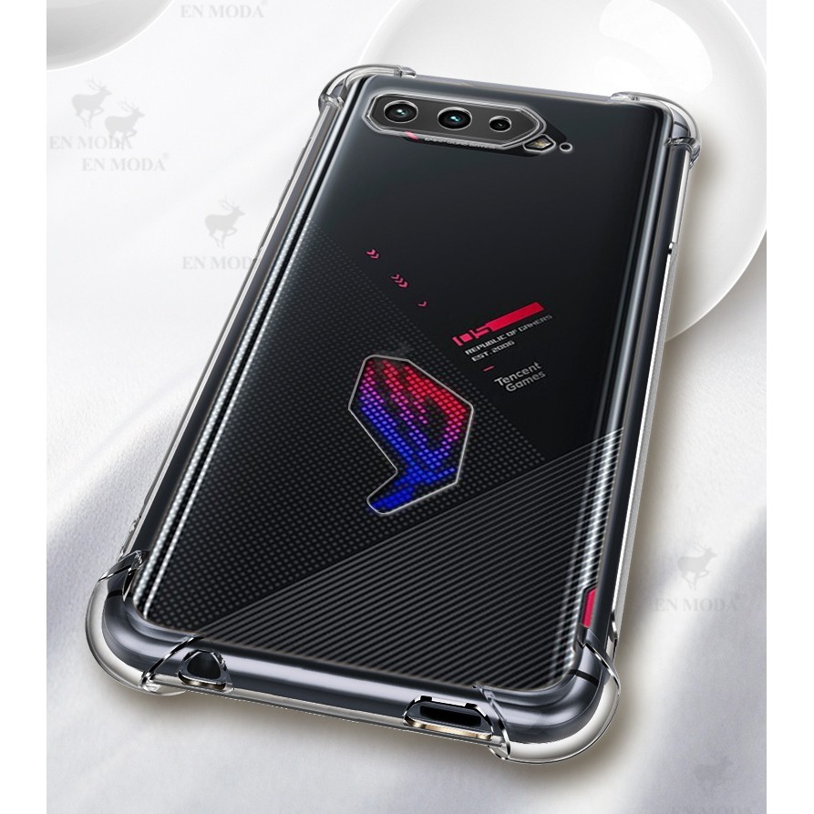 Ốp lưng Rog Phone 5 / 5s / 5 Pro / Rog Phone 6 / 6 Pro / Phone 7 dẻo TPU trong suốt lồi 4 góc cao cấp lâu ố vàng