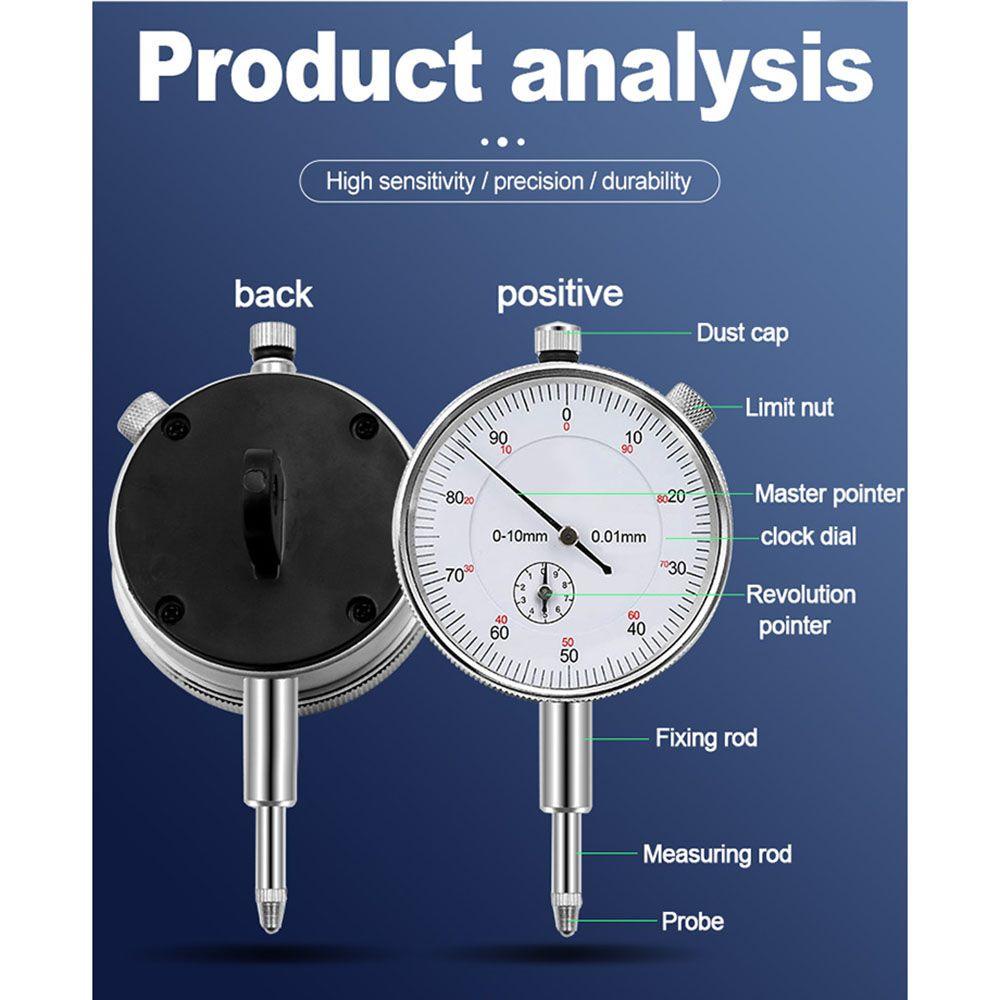 Đồng Hồ Đo Tốc Độ Phản Xạ Mặt Sau 0-10mm Và Chỉ Báo Thép 24 Số Zaijie