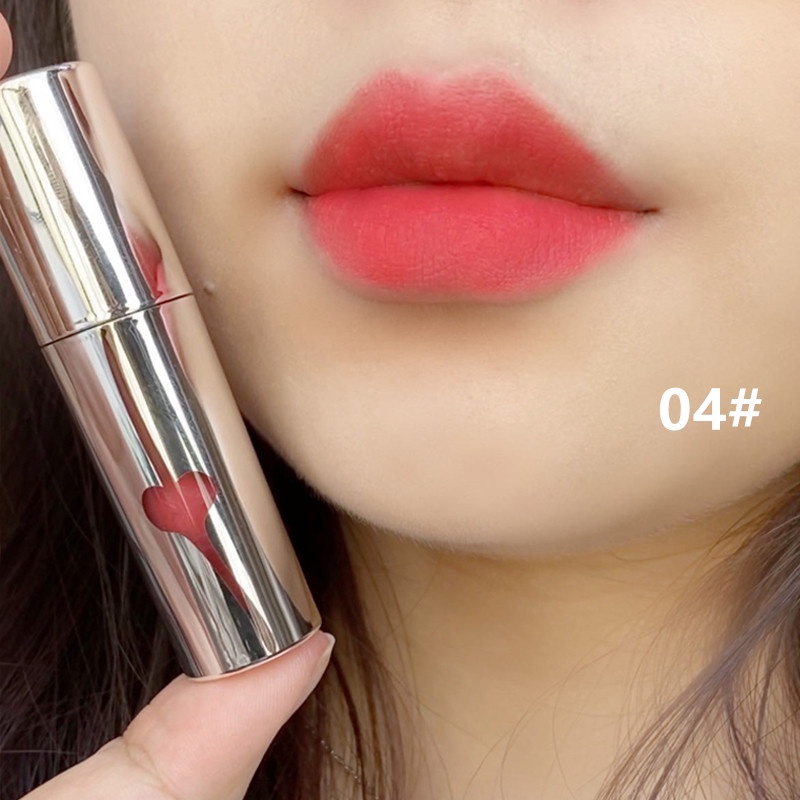 Son Kem Lì Herorange Lâu Trôi Chống Thấm Nước Chống Dính Cốc Thiết Kế Trái Tim Dễ Thương