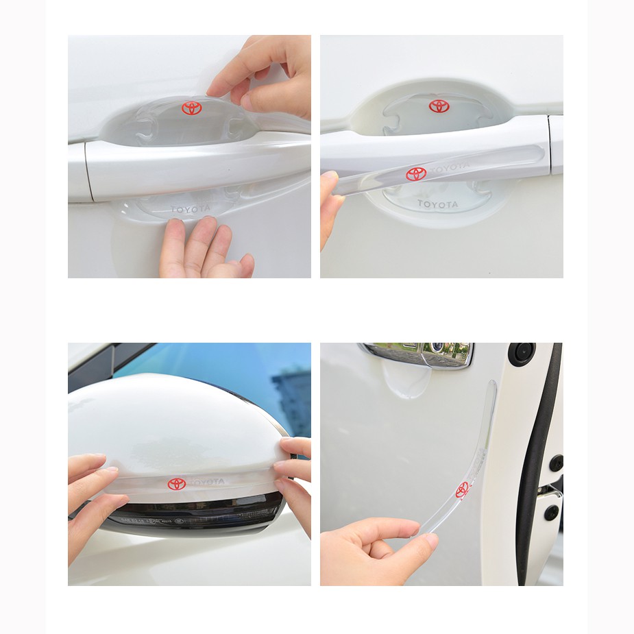 ốp tay hõm cửa xe ô tô epoxy chống trầy xước xe, chống va đập cánh cửa không bong tróc ngả vàng