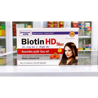 ✅[Chính hãng] Biotin HD New - Cho Mái Tóc Khỏe Và Làn Da Sáng (Hộp 100 Viên)