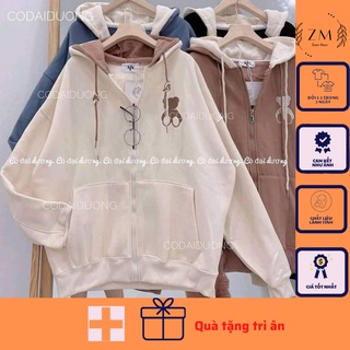Áo khoác áo hoodies zip nỉ bông khoá kéo ullzang 3 màu
