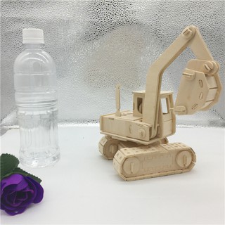 Đồ chơi lắp ráp gỗ 3D mô hình máy múc G-C019