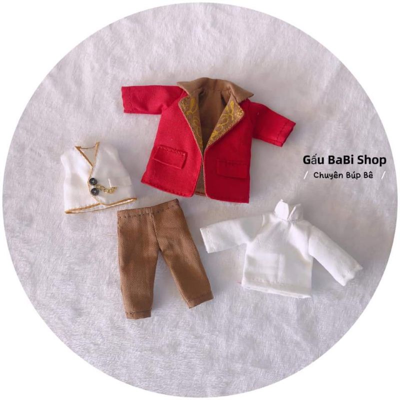 Set quần áo cho búp bê size ob11, ddf, 1/8 bjd, baboliy, bru, animator