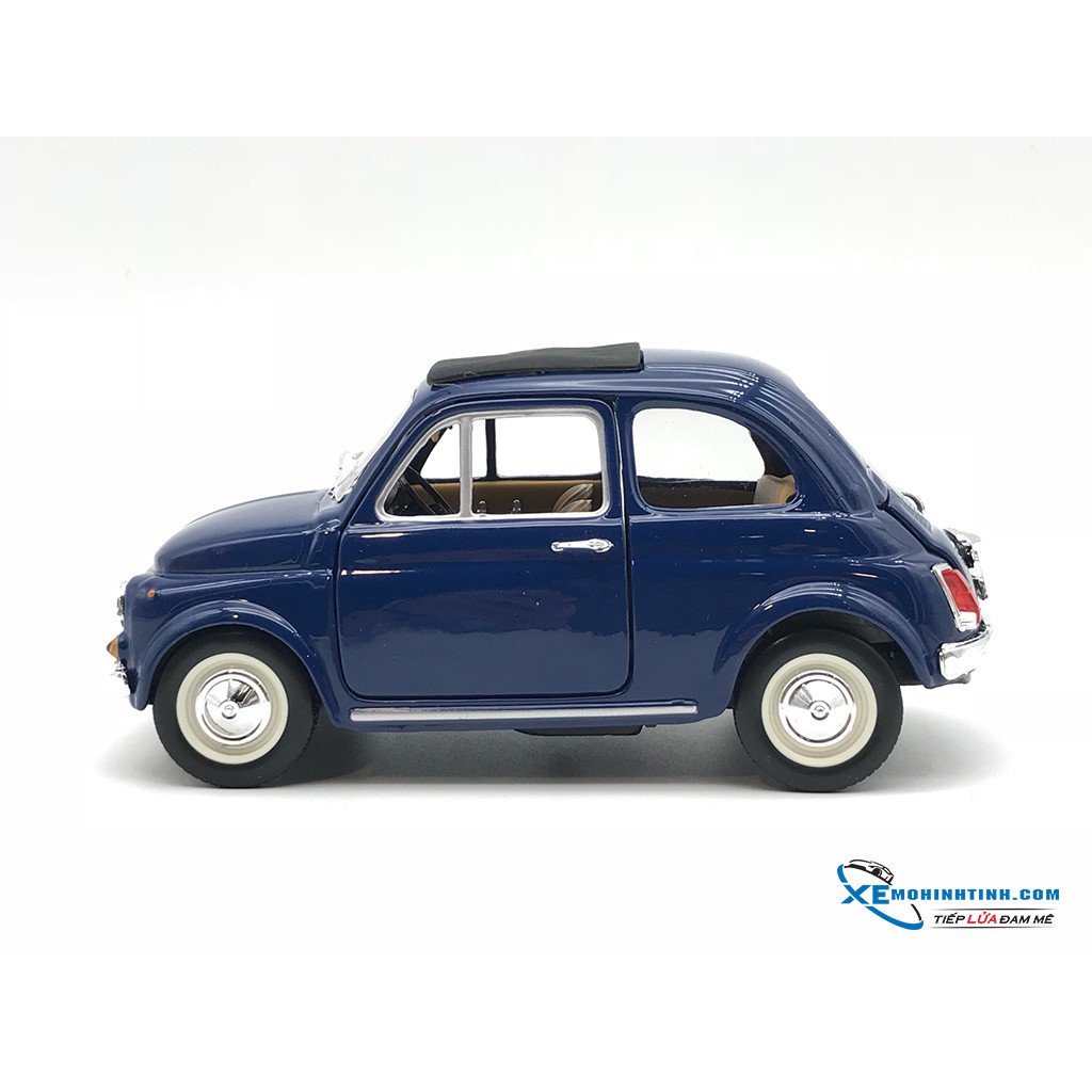 Xe mô hình New Fiat 500F 1965 Bburago 1:24 (Xanh)