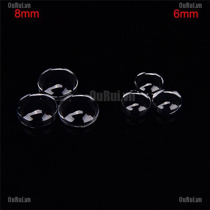 Bộ 100 Hạt Xỏ Trong Suốt Kích Thước 6mm Dùng Làm Trang Sức