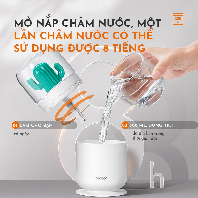 Máy phun sương tạo ẩm, xông tinh dầu GAABOR GMH-N3A - Hàng chính hãng