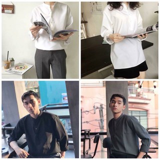 Sơ mi cổ trụ cho nam và nữ