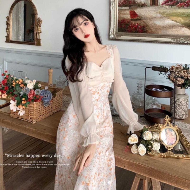 (Order) Đầm hoa đuôi cá nữ tính (Kèm Ảnh Thật) | BigBuy360 - bigbuy360.vn