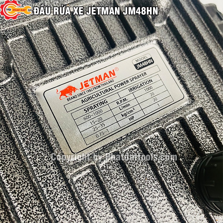 Đầu Bơm Xịt Rửa Xe Cao Áp JETMAN JM48HN - Chuyên Dụng Xịt Rửa Oto, Xe Máy, Vệ Sinh Máy Móc, Nhà Xưởng, Sân Vườn