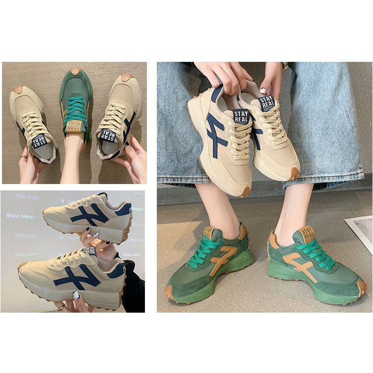 Giày Sneaker Nữ Fullsize, Giày nữ 2 màu cơ bản siêu năng động