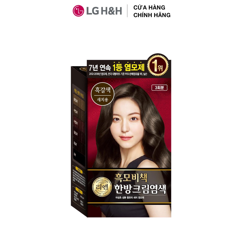 Kem nhuộm tóc phủ bạc thảo mộc Reen Heaukmobicheak Oriental Hair Dye Cream 128gr | BigBuy360 - bigbuy360.vn