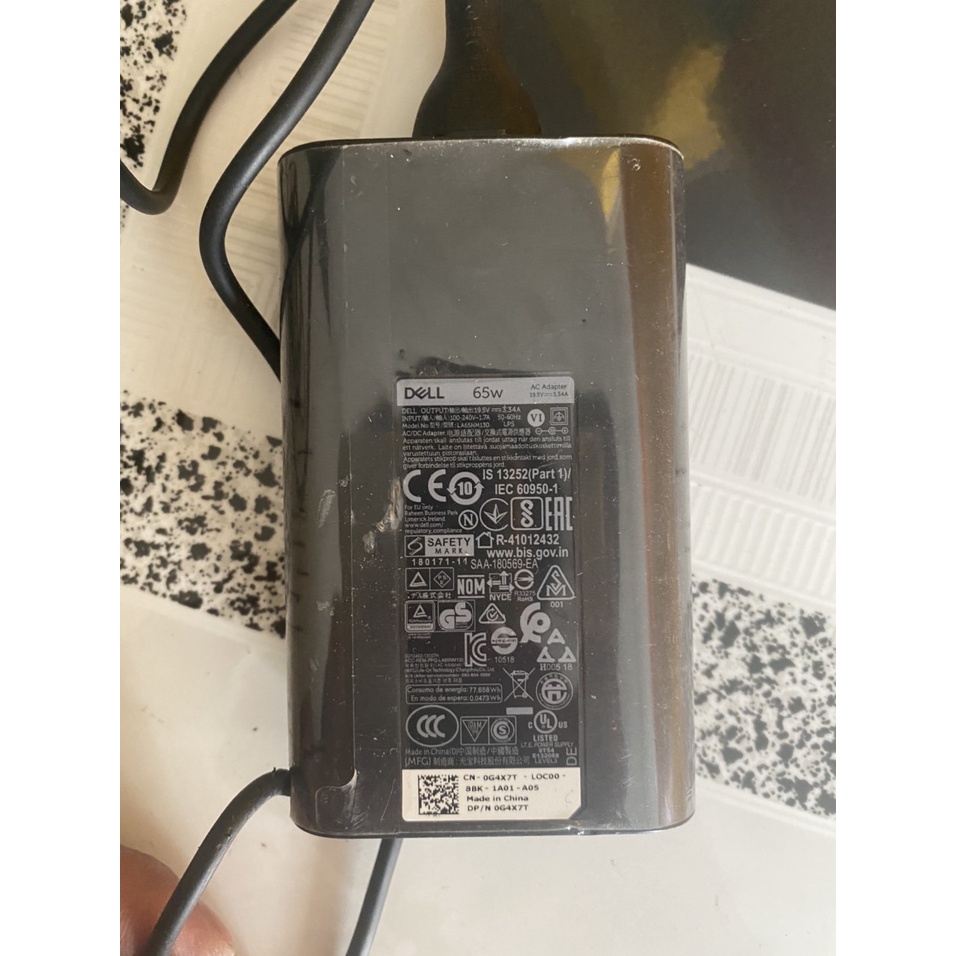 Sạc Laptop Dell chân kim lớn Zin 19.5v 65w,90w,130w,180w tháo máy sách tay từ Nhật Mĩ