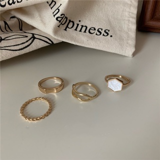 Set 4 nhẫn thời trang dành cho nữ