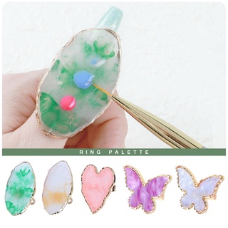 Miếng Cẩm Thạch, Khay Đá Tán Màu, Bảng pha màu nail, Dụng cụ chụp Ảnh Nail hình trái tim/bươm bướm