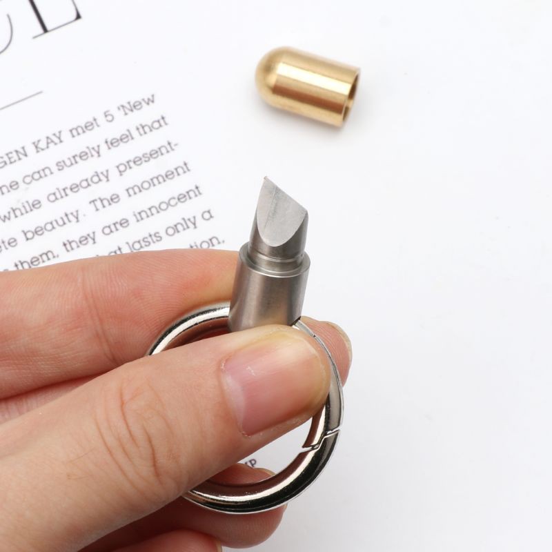 Móc Khóa Hình Viên Con Nhộng Bằng Thép Không Gỉ