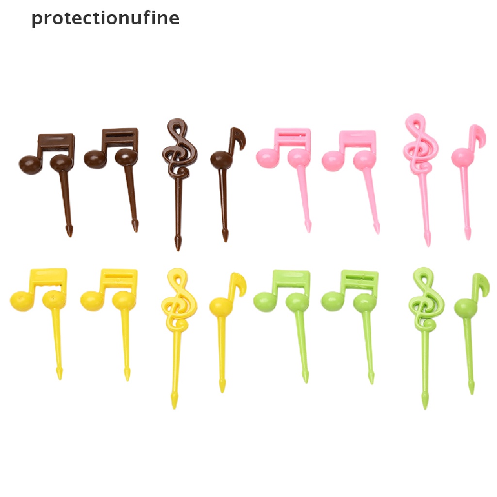 Set 16 Nĩa Ăn Trái Cây / Thức Ăn Vặt Mini Họa Tiết Hoạt Hình Có Nhạc Cho Bé PR3VN