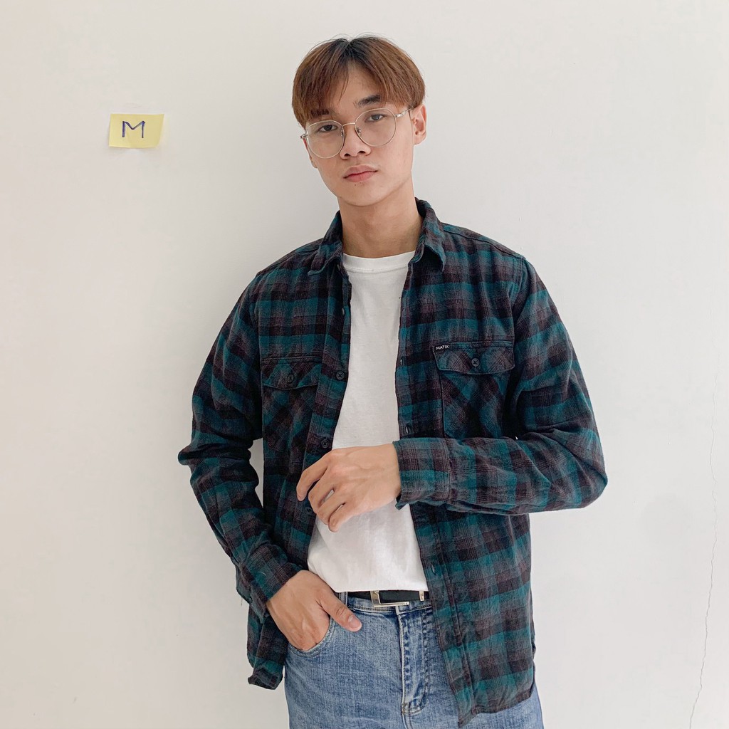 GIẢM SỐC ÁO KHOÁC SƠ MI FLANNEL 69K ÁO [ SIZE M] CARO CHỐNG NẮNG DÀI TAY HÀNG 2HAND TUYỂN CHỌN | BigBuy360 - bigbuy360.vn