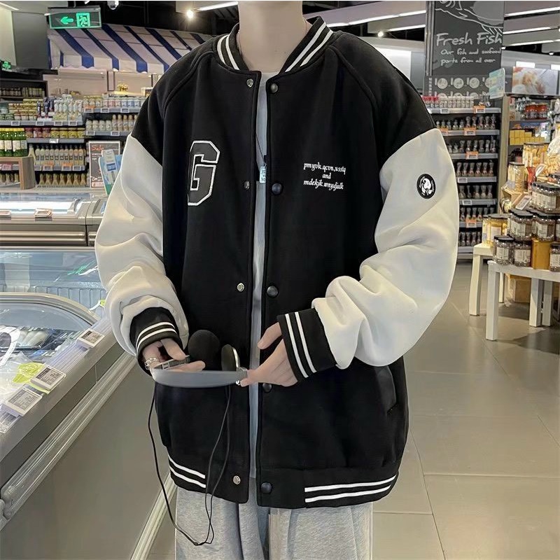 Áo khoác bomber Nỉ❤️Áo bomber G cài nút Cotton cao cấp trần bông dày mịn form Unisex nam nữ 45-65kg