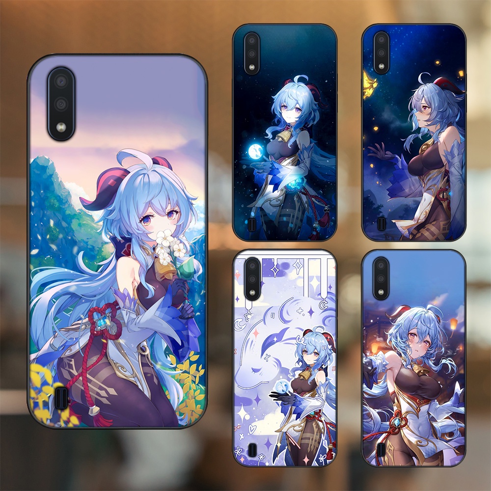 Ốp lưng Samsung A01 viền đen in hình Ganyu Genshin Impact