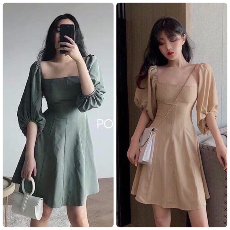 ĐẦM TAY PHỒNG CỔ U