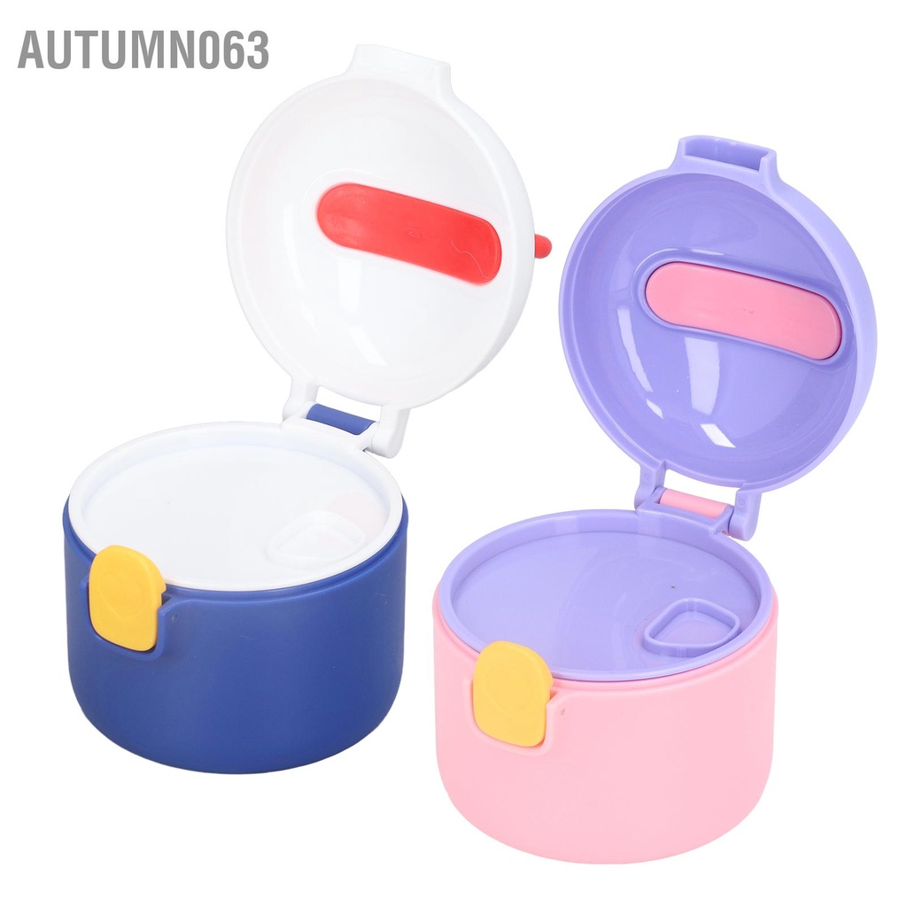 Autumn063 Hộp đựng sữa bột di động 250ml Cấp thực phẩm Thiết kế muỗng nâng cấp bằng silicon Niêm phong bảo quản thức ăn cho bé với thìa