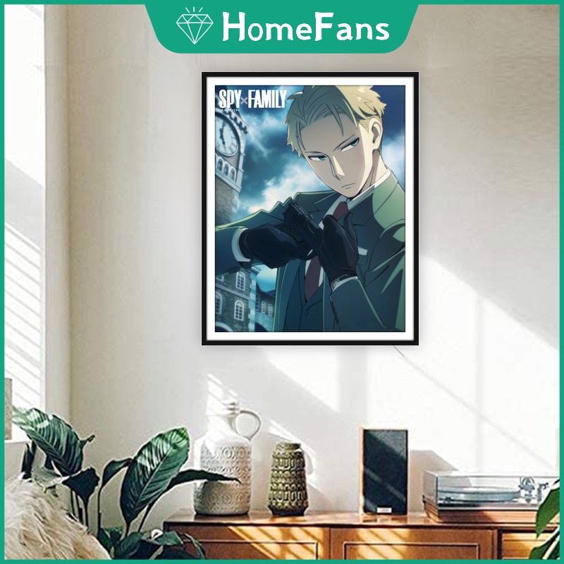 SPY × FAMILY Bộ Tranh Đính Đá 5D Tự Làm Hình Anime Nhật Bản 30x40cm/40x50cm Trang Trí Nhà Cửa