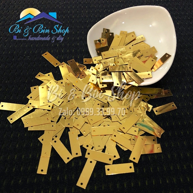 Gói 30g Kim Sa Chữ Nhật Dài Đính Kết Trang Phục Thời Trang