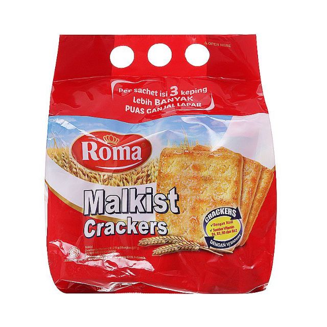 [Mã 159FMCGSALE giảm 8% đơn 500K] BÁNH CRACKERS RẮC ĐƯỜNG ROMA MALKIST