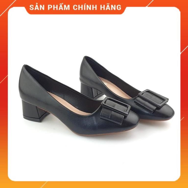 Giày Cao Gót 3 phân Công Sở Đế vuông Mũi vuông Da mềm Siêu êm Chuẩn đẹp HANO
