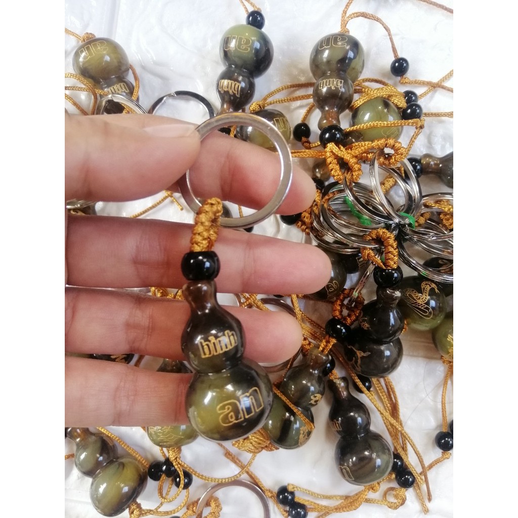 COMBO 12 CÁI MÓC KHÓA HỒ LÔ ĐEN 12 CON GIÁP CÓ CHỮ BÌNH AN