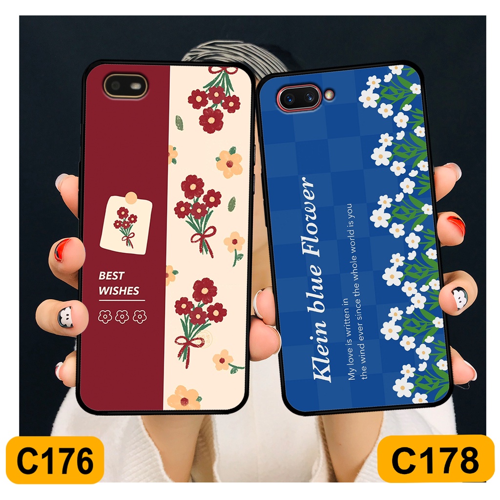 Ốp Realme C1 / C2 in hình hoa cỏ nhẹ nhàng,họa tiết caro xinh xắn.ốp lưng chống sốc