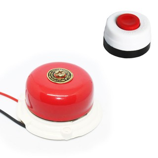 Chuông điện 220V  (2 inch) + nút nhấn chuông tròn CT4 - Tiến Thành - Việt nam