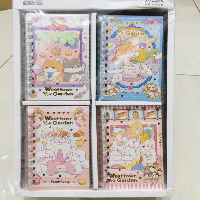 20 Quyển sổ A7-666 lò xo cute kích thước 77 x 107 mm(01 hộp)