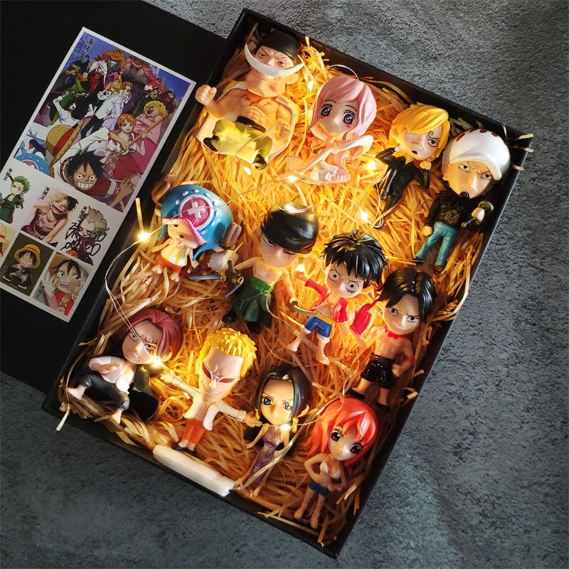 Set 12 Mô Hình Nhân Vật Luffy Trong One Piece Trang Trí