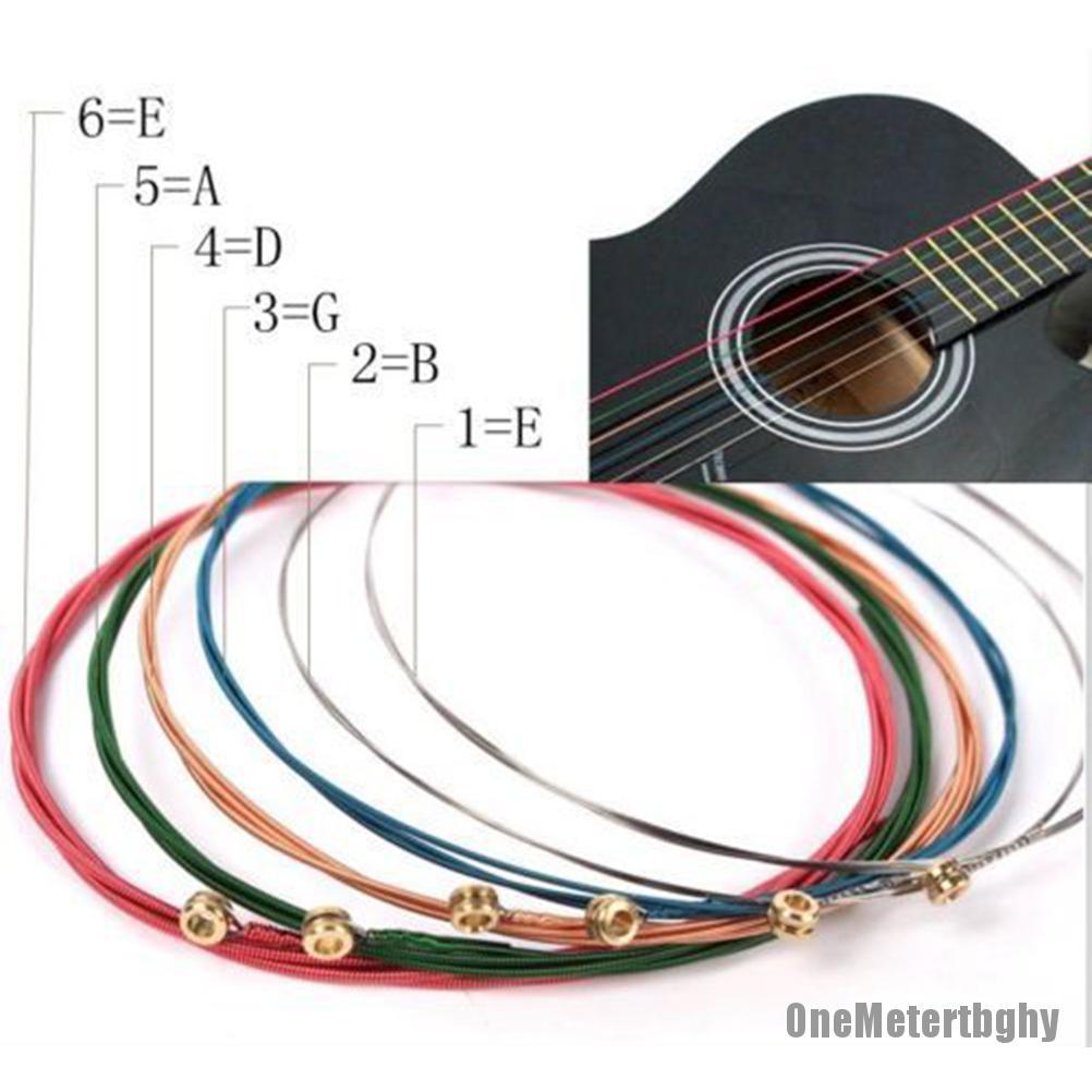 Set 6 Dây Đàn Nhiều Màu Sắc Dành Cho Đàn Guitar