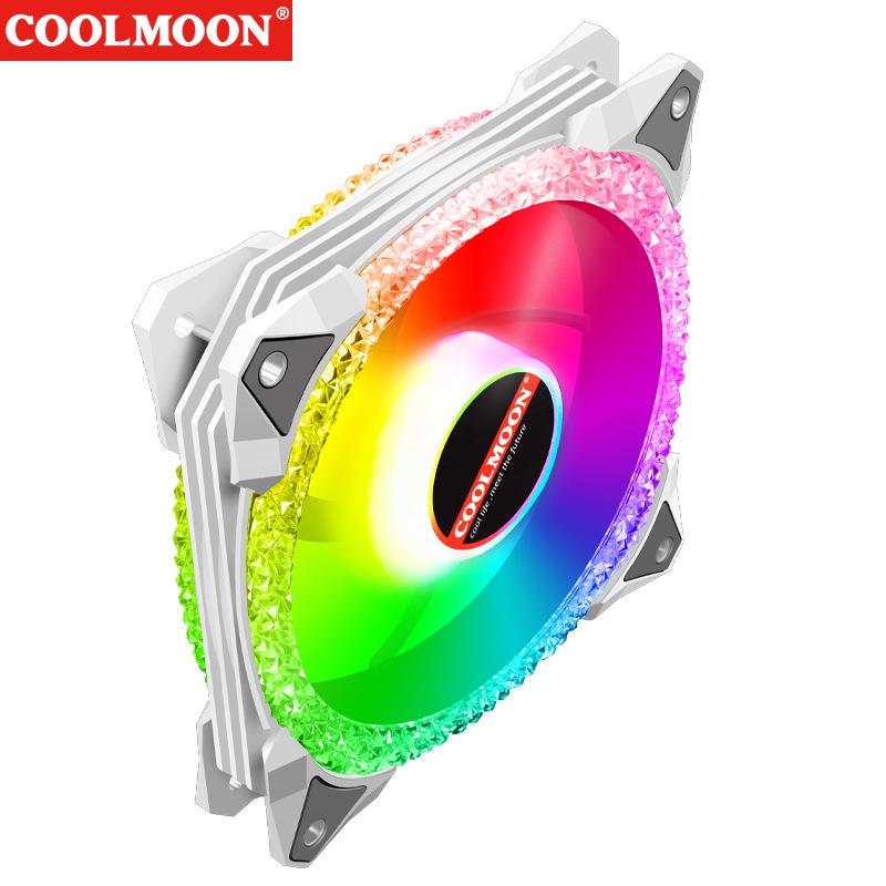 Quạt Tản Nhiệt, Fan Case Coolmoon AS2 ARGB - Led Sync Main 3 Pin 5v / Bộ Hub Coolmoon P-ARGB PWM