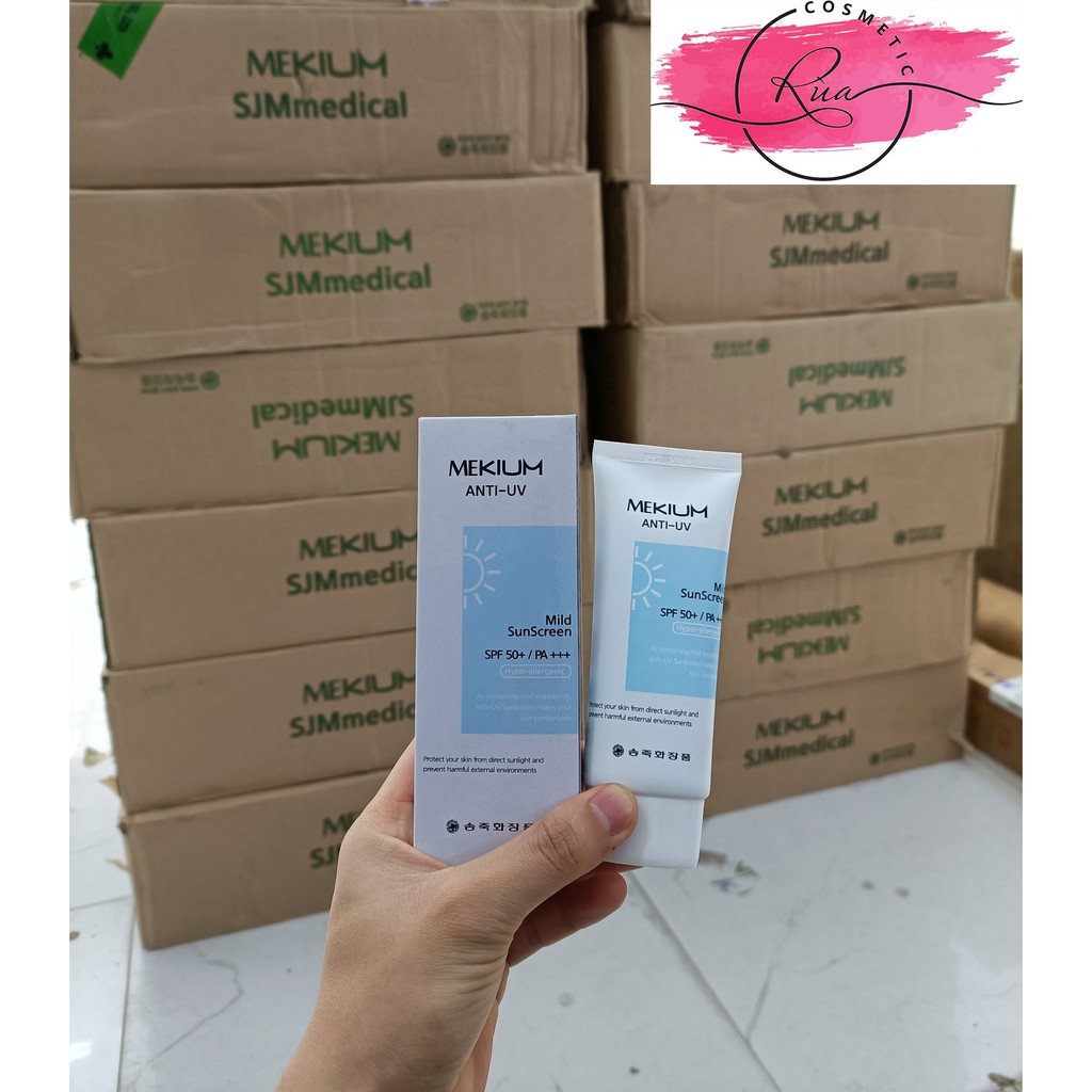 [CHÍNH HÃNG] Kem chống nắng Hàn Quốc giá rẻ SJM Mekium Anti-UV Mild Sunscreen 60ml | BigBuy360 - bigbuy360.vn