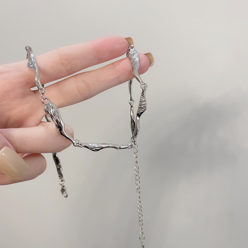 Vòng cổ Kim Loại Dáng Ngắn Phong Cách hip hop Mới