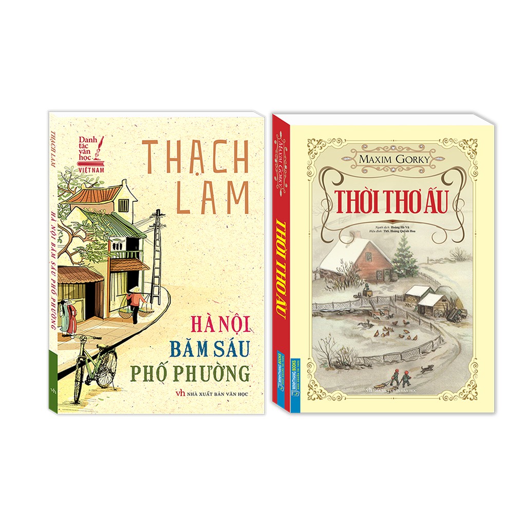 Sách - Combo Hà Nội băm sáu phố phường (bìa mềm) + Thời thơ ấu (bìa mềm)