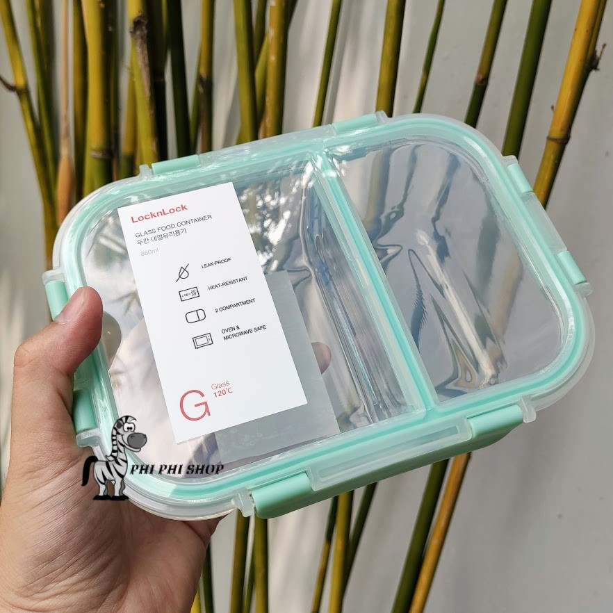 Hộp thủy tinh 2 ngăn Lock&amp;Lock Glass Food Container